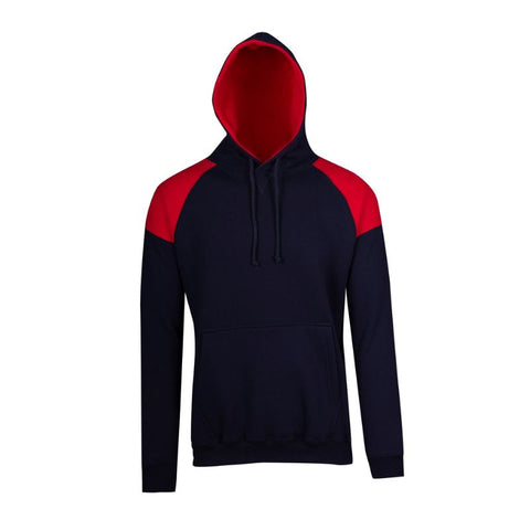 Mens Shoulder Contrast Zip Hoodie