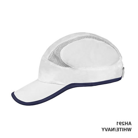 Runner Cap — White/Navy (left)