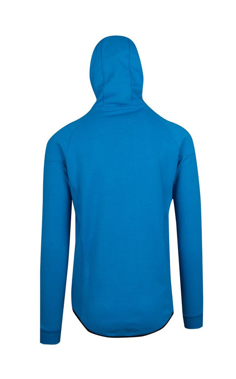 Bonded Polar Fleece Zip Hoodie Blue Back View