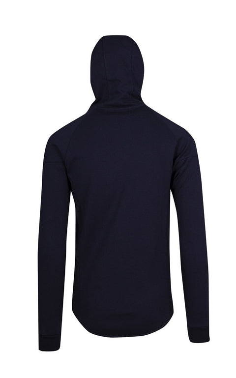 Bonded Polar Fleece Zip Hoodie Navy Back View