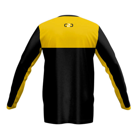 Custom Dream Long Sleeve V Neck Warmup Shirt Back View