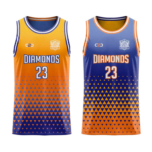 DIAMONDS Core Reversible Basketball Singlet Front View