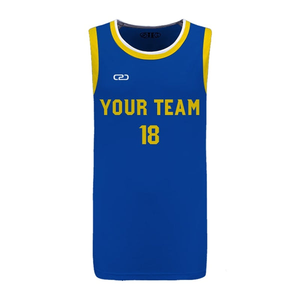 Custom WARRIORS Icon HP Split Basketball Singlet Front View